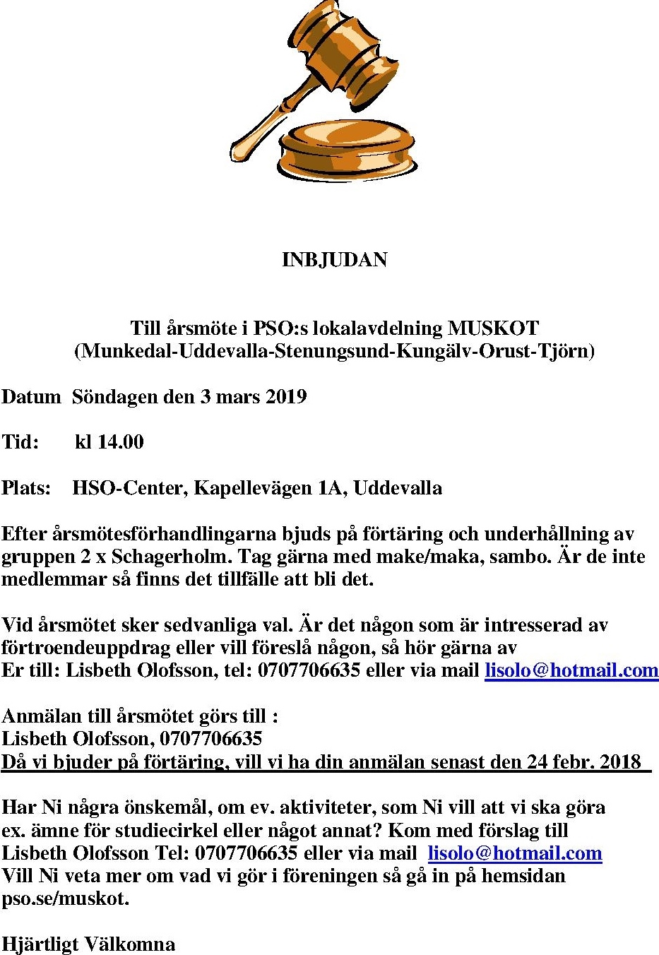 Inbjudan MUSKOT årsmöte 2019