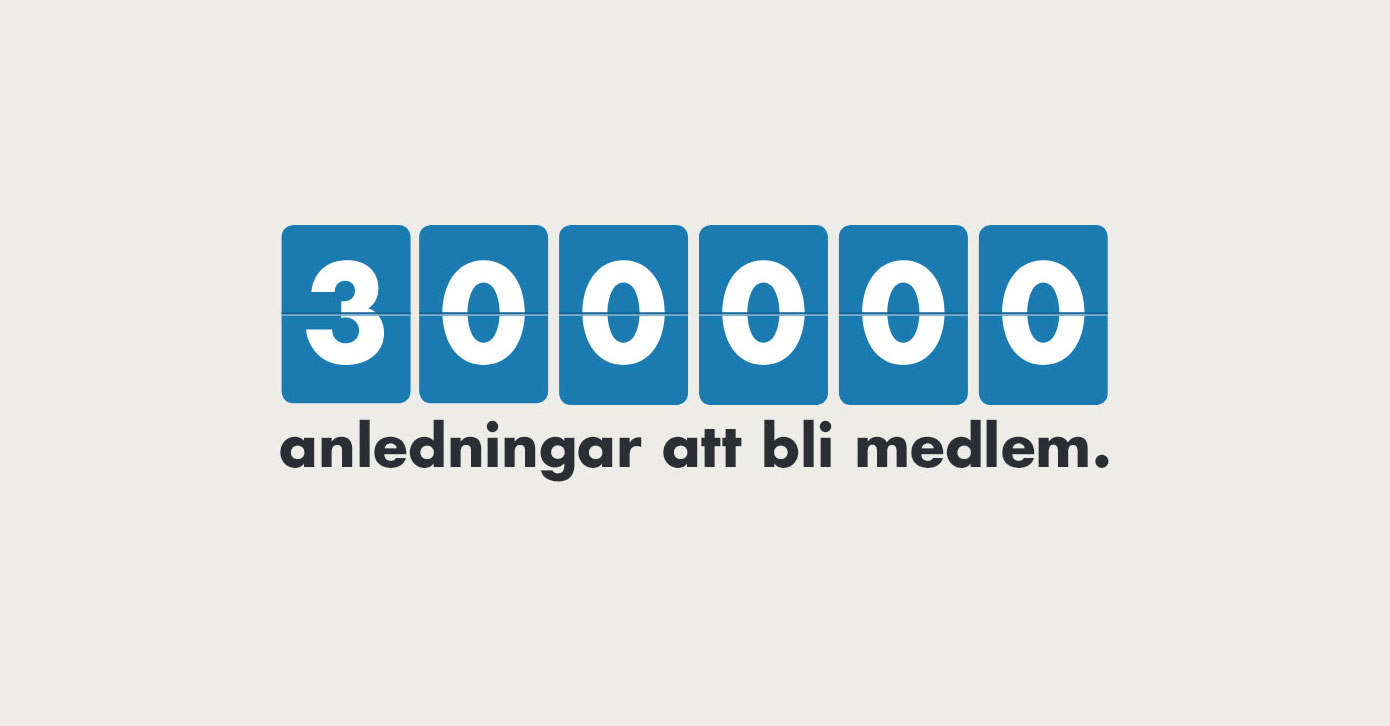 300 000 anledningar att stödja oss
